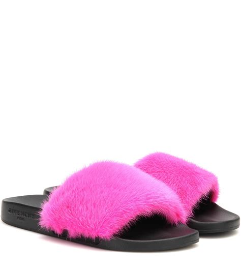 givenchy fur slides|givenchy slides sale women.